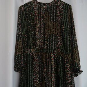 Women's small-medium vintage midi floral dress